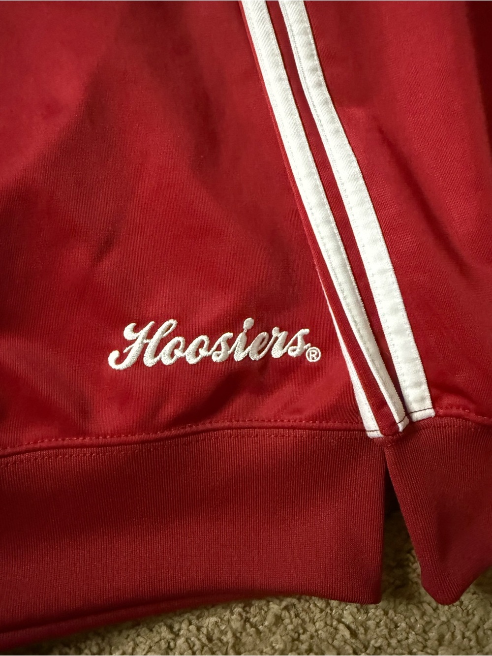 Youth Large 14-16 Adidas Indiana Hoosiers crimson red full-zip track jacket - Picture 6 of 7